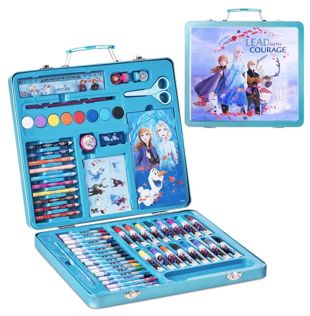 Disney Frozen Kids Girls Art Set Colouring Paints Pencils Markers Crayons Gift