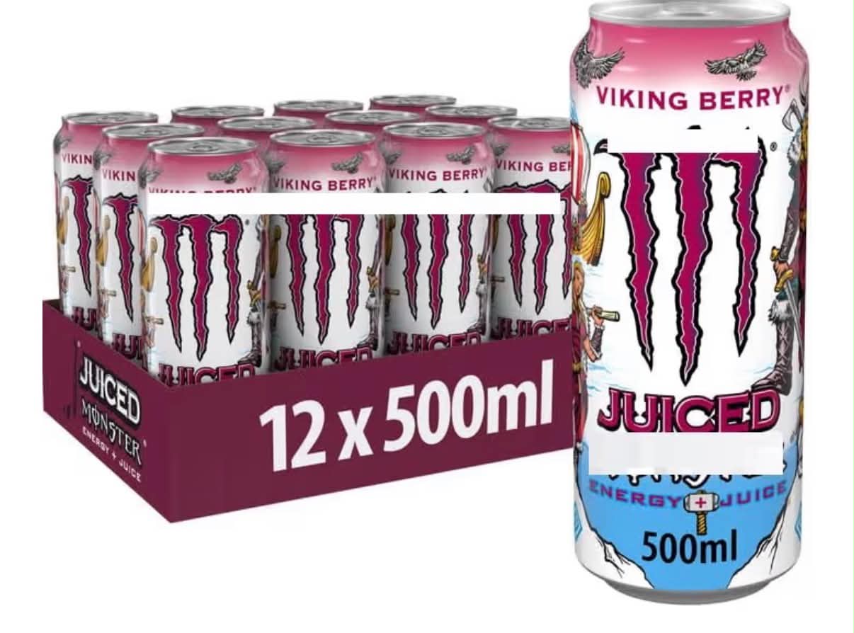 12 Pack of Energy Drink, 500ml,  Carbonated energy