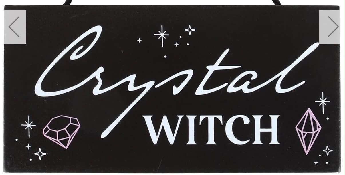 Crystal Witch Hanging Sign