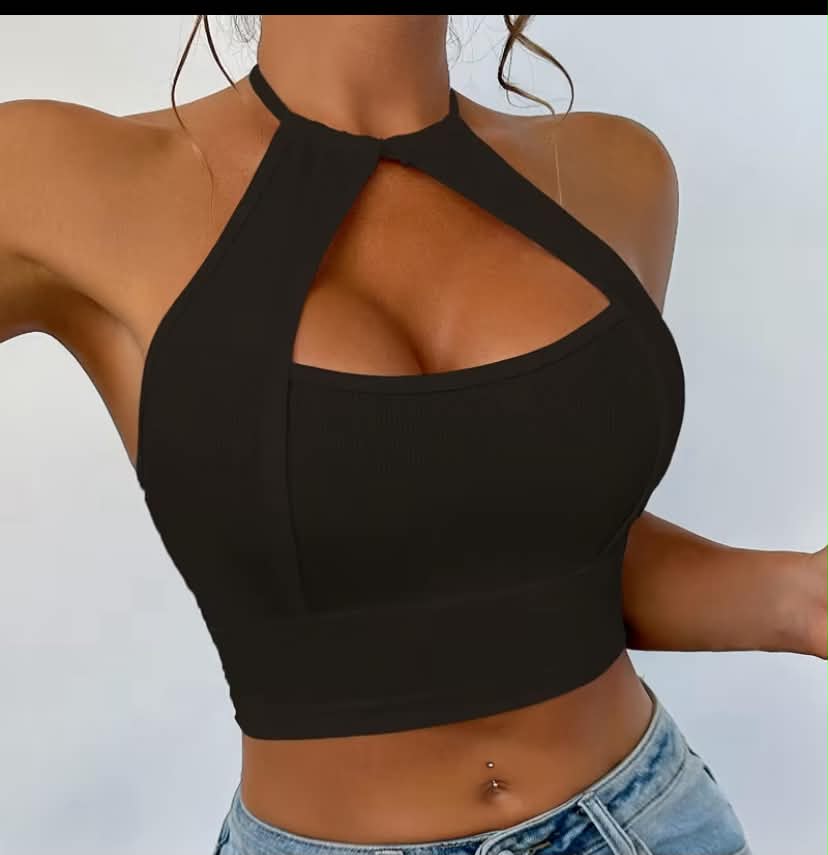 Women's Halter Neck Top - Stretchy Non-See-Through Blouse, Machine Washable Party Outfit, Summer Casual & Formal Attire -