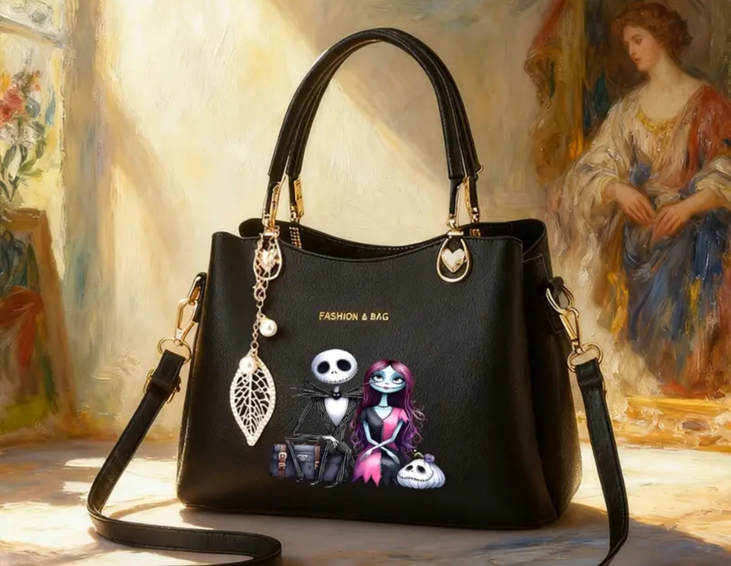 NBC Jack Skellington & Lisa Crossbody Bag for Women