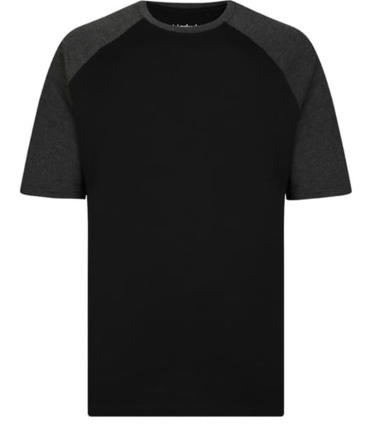 Raglan Sleeve T-Shirt Black/Charcoal