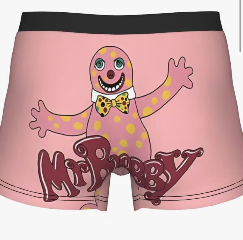 1 pc Mr Blobby Retro 90s Nostalgic Men's Underwear - Iconic Boxer Briefs