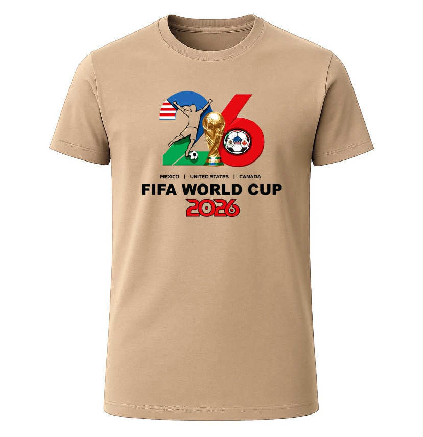 Men’s FIFA World Cup 2026 T-Shirt – Mexico USA Canada Football Fan Graphic Tee