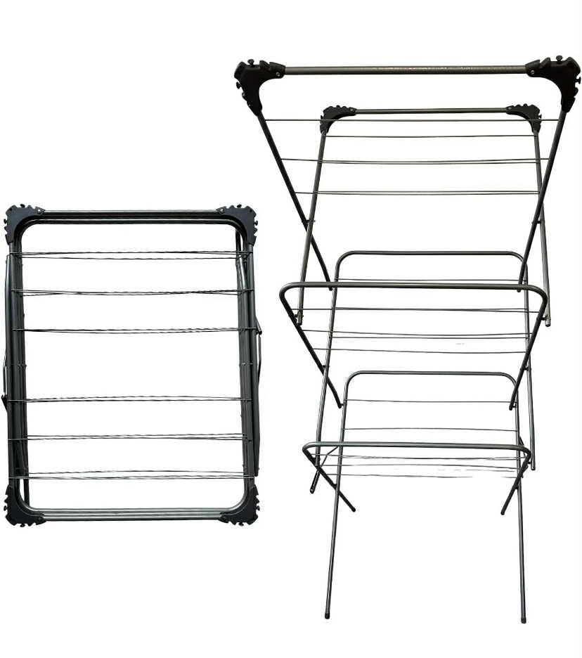 3 Tier Foldable Clothes Drying Rack Indoor Airer Space Saving Clothes Dryer