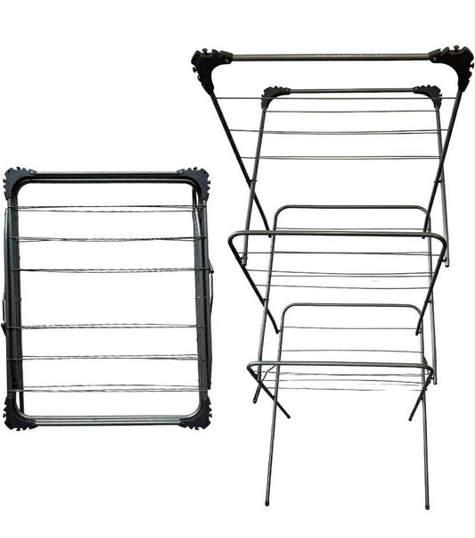 3 Tier Foldable Clothes Drying Rack Indoor Airer Space Saving Clothes Dryer