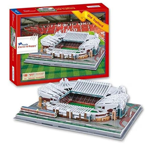 Old Trafford, Salford, Man utd.  Build your very own Old Trafford stadium 3D Puzzle.