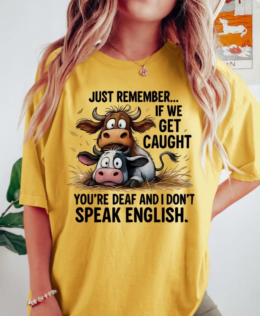 Funny Cow Hay Print Short Sleeve, Women'S Summer Top, Whimsical Quirky Style Loose Plus Size Round Neck T-Shirt, Casual Daily Women'S Wear, Fashion Vacation Style Comfortable Athletic Versatile Top