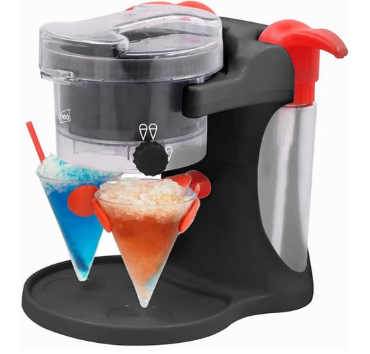Ice Snow Cone Slushie Slushy Slush Cold Shaver Maker Ice Scraper Drinks Cocktail Machine Electric Crusher Dispenser with 4 Straws & 4 Cups