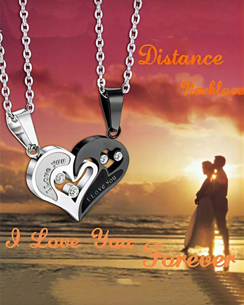 One Pair Stainless Steel Men Women Couple Necklace Pendant Heart CZ Puzzle Matching Key Style 2-In-1 Lover Couple Double Pendant Necklace Couple Gift