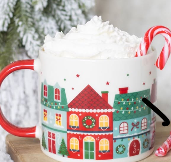 CHRISTMAS STREET PRINT MUG