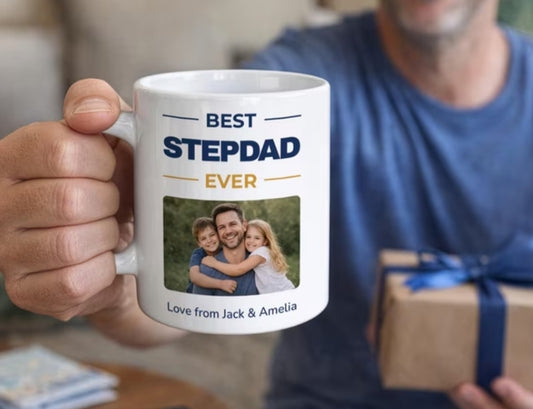 Personalised Photo Mug for Stepdad, Best Stepdad Ever Father'S Day Gift