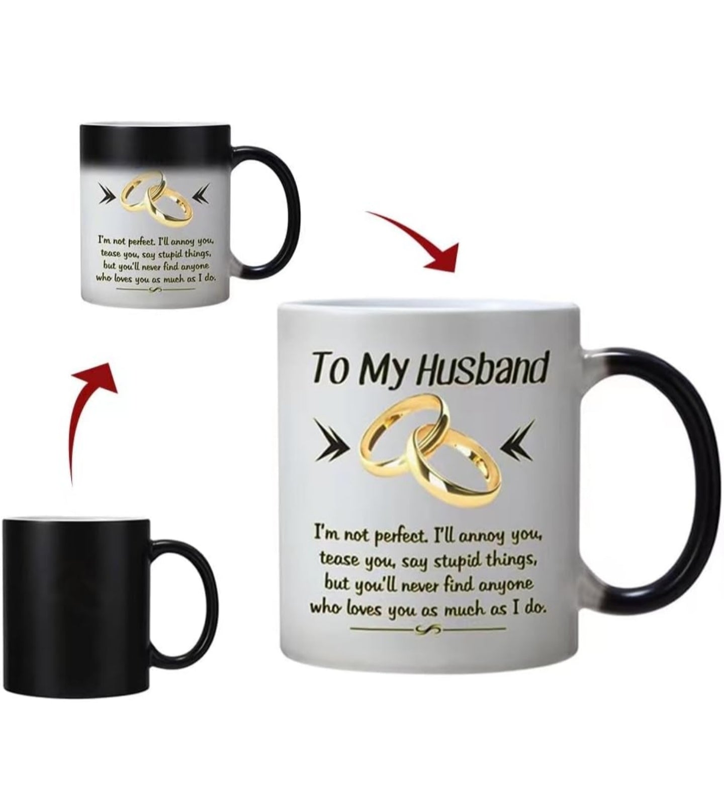 Wife & Husband,Funny Color Changing Mug 11-OZ