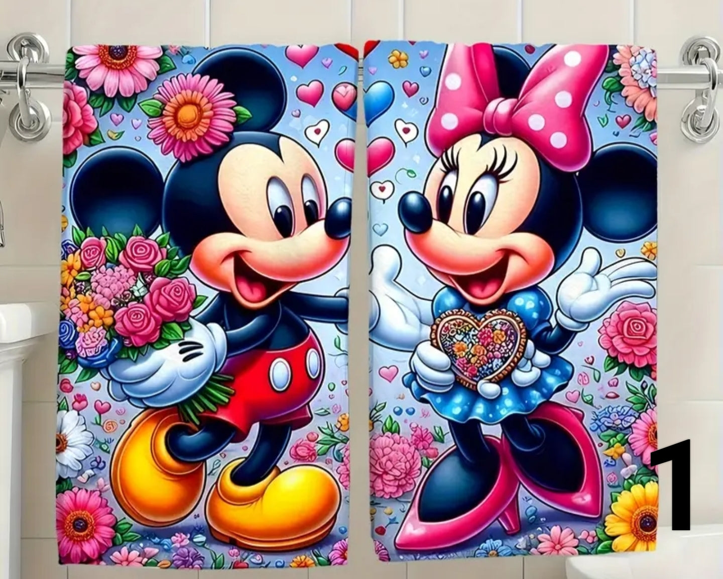 Mouse & Micky hand towels