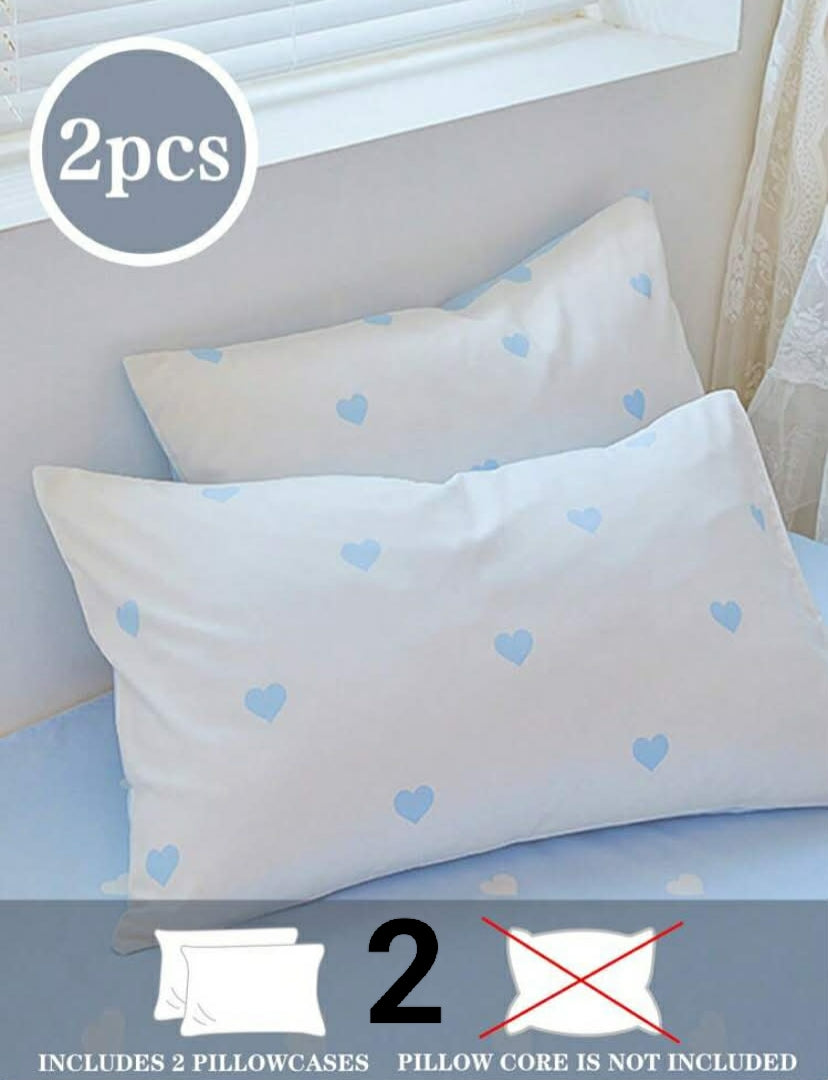 2 pcs Set, Fresh Green Floral Print, Super Soft, Cute Girl Pattern, Compact & Suitable For Spring/Summer Students, Bedding Set (Without Pillow Insert), Fits