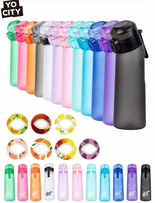 1 pc Water Bottle With, With One Oval Random Pods Scented, Not Changing The Taste Of Water, Only Making It Smell Fragrant, 0 Sugar 0 Calorie Water Cup Drinks Bottles With Straw For Outdoor, Leak-Proof Cup For Gym, Sports Water Cup