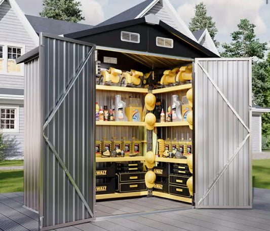 Nordivale 6x4 152.4x91.44 cm Metal Outdoor Storage Shed