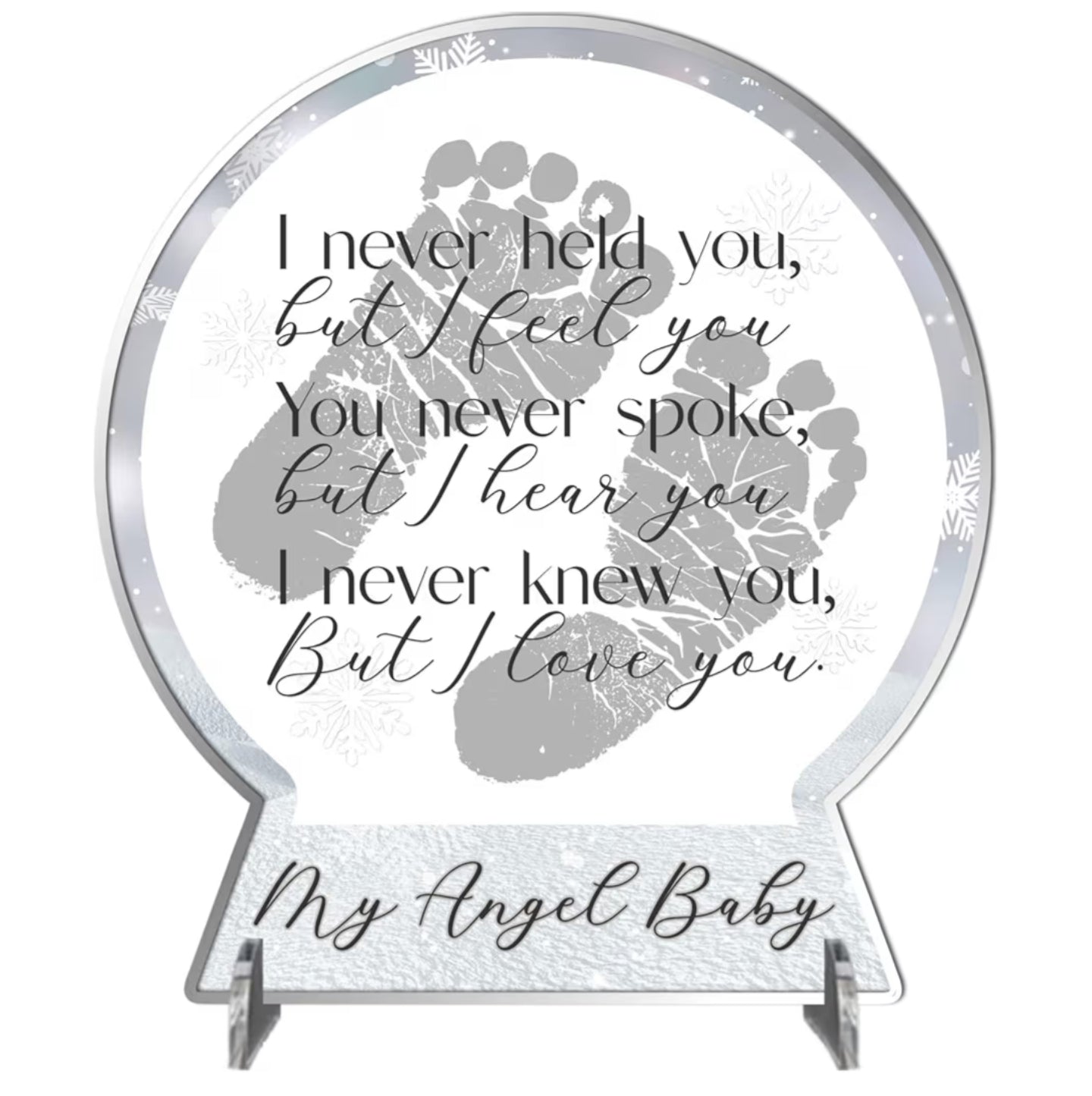 Personalised Angel Baby Snow globe