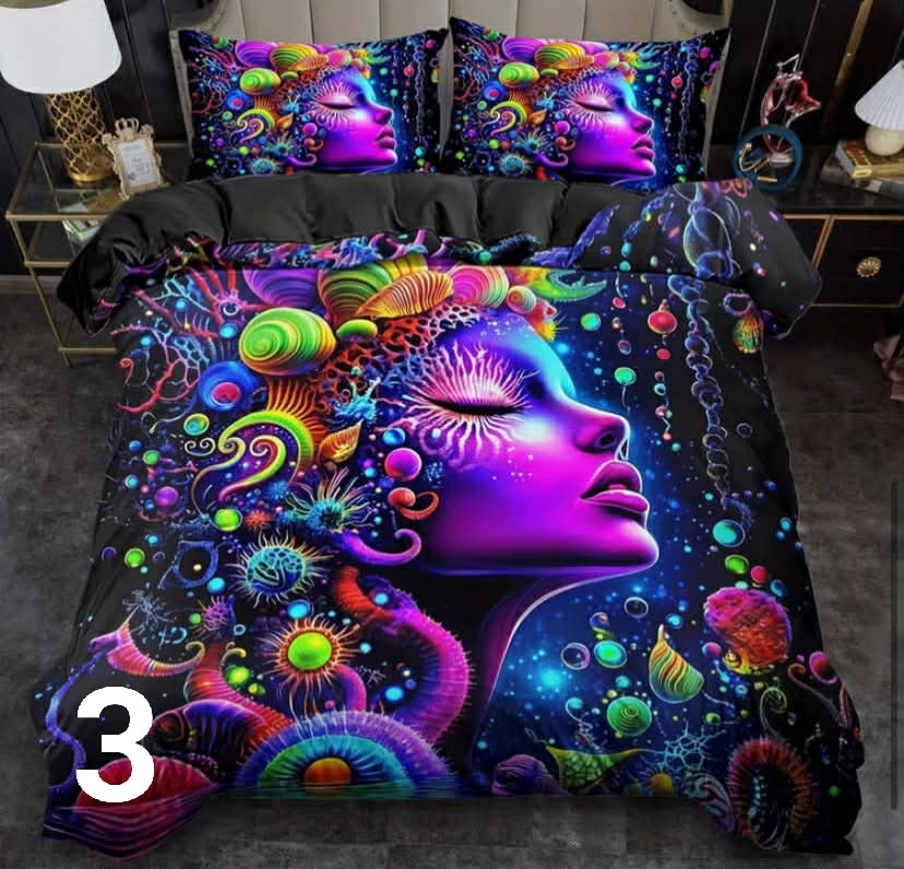 Picture bedding sets.
