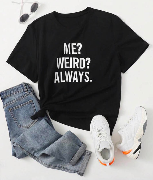 Flirla Plus Letter Graphic Tee Graphic Tees Women Tops