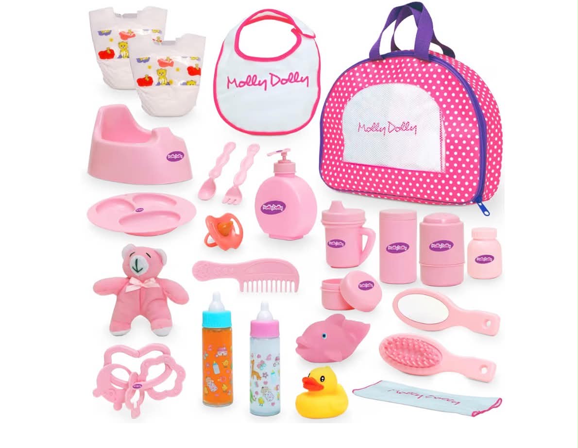 Molly Dolly Baby Doll Accessories Set - Baby Accessories For Dolls