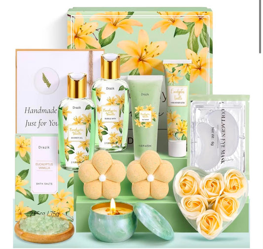 Pamper Gifts for Women, Unique Pamper Hampers Kit Self Care Package for Her,