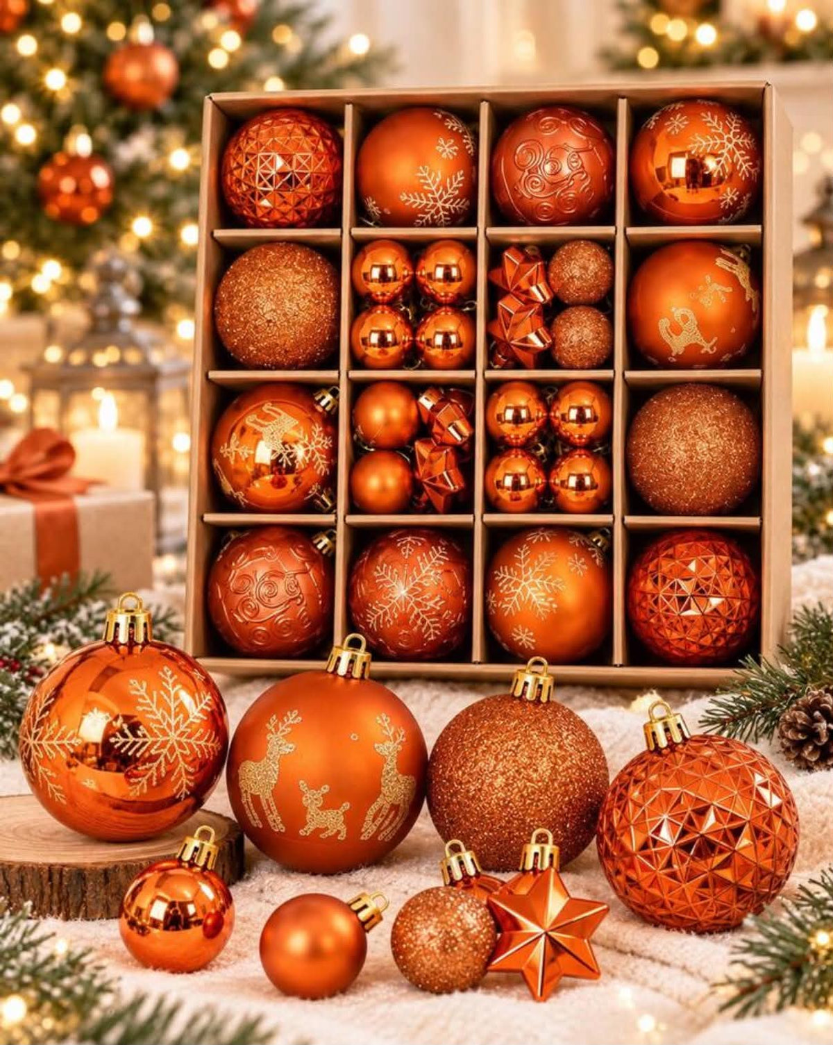 44pcs  Christmas Decoration Set,