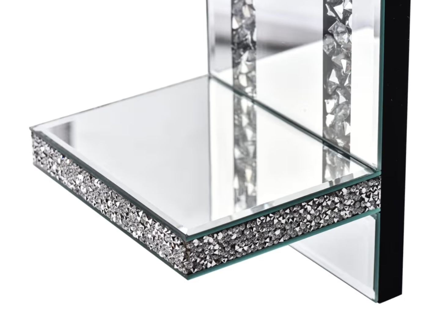 Crystal Crush Diamond Mirrored Candle Sconces
