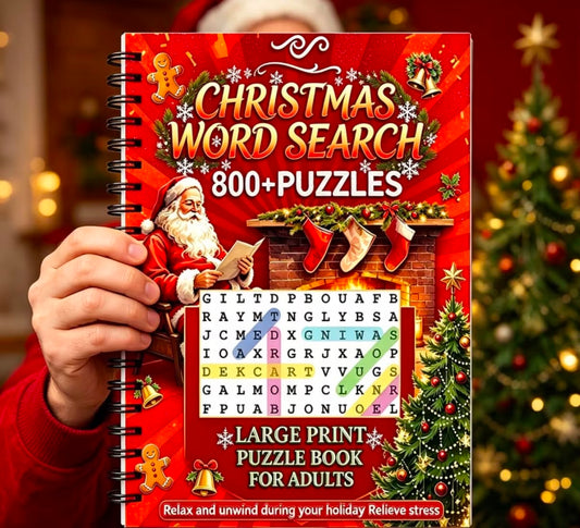 Christmas-Themed Crossword Puzzle Book. This Fun Crossword Book Contains Over 800 Christmas-Related Word Search Puzzles, an Enjoyable And Educational Game Suitable for Adults And Seniors.
