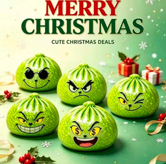 Glitter Green Dumpling With Steamer Squeeze 8.5cm Buns