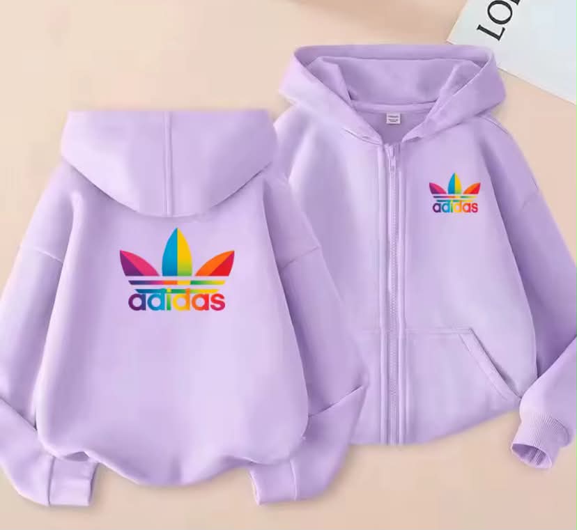 Sporty Zip-up Hooded Sweatshirt Casual Jacket