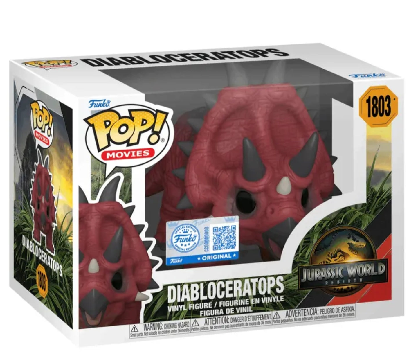 Funko Pop! Jurassic World Diabloceratops Funko Europe Exclusives