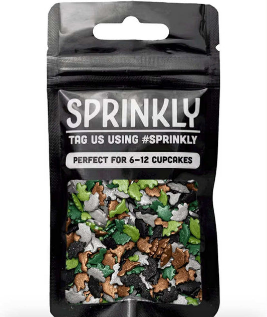 SPRINKLY - Sprinkle Shapes - Dinosaurs (Camouflage Colours) - 25g