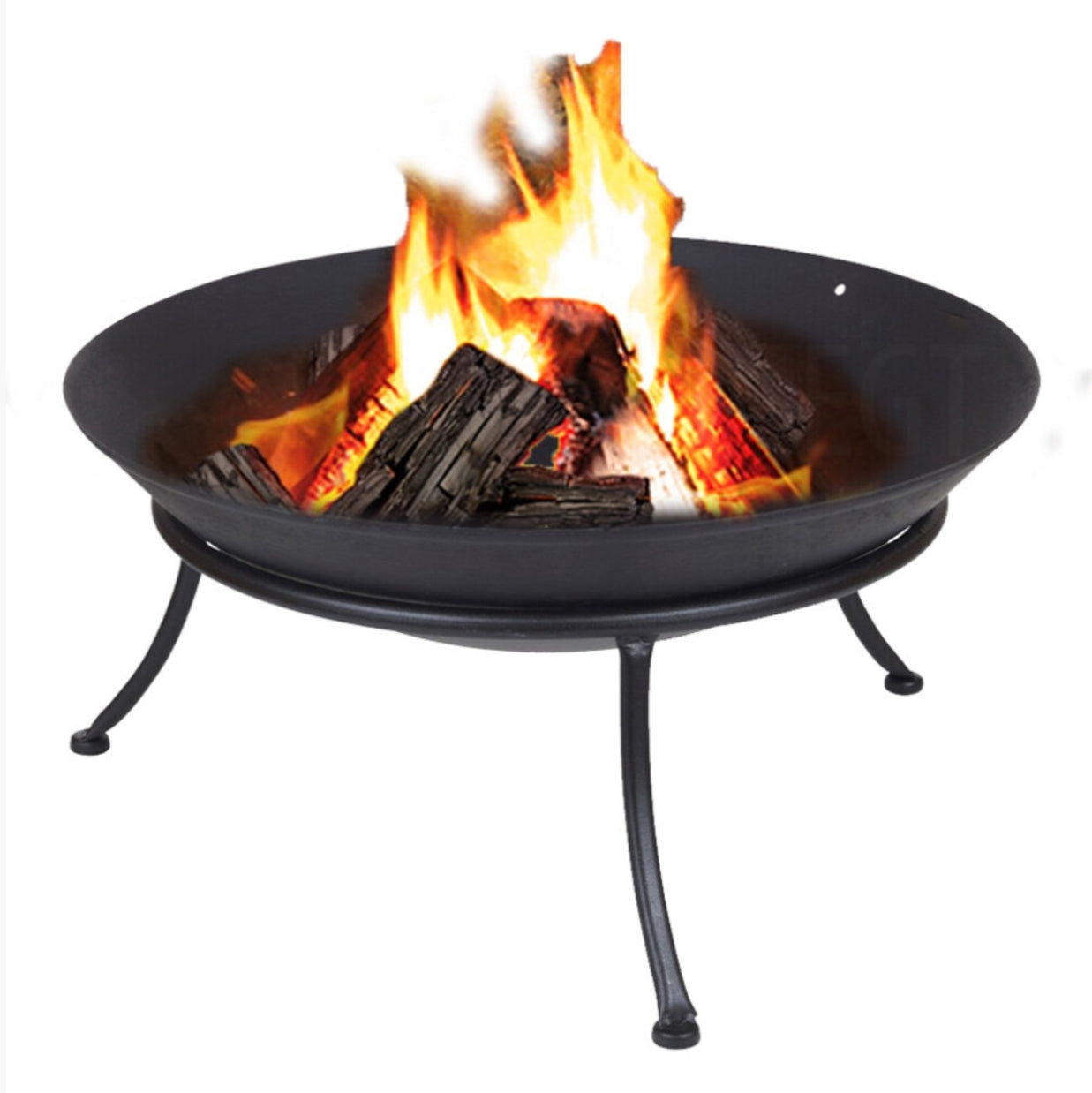 Cast Iron Fire Bowl.  Traditional Outdoor Log Fire Pit