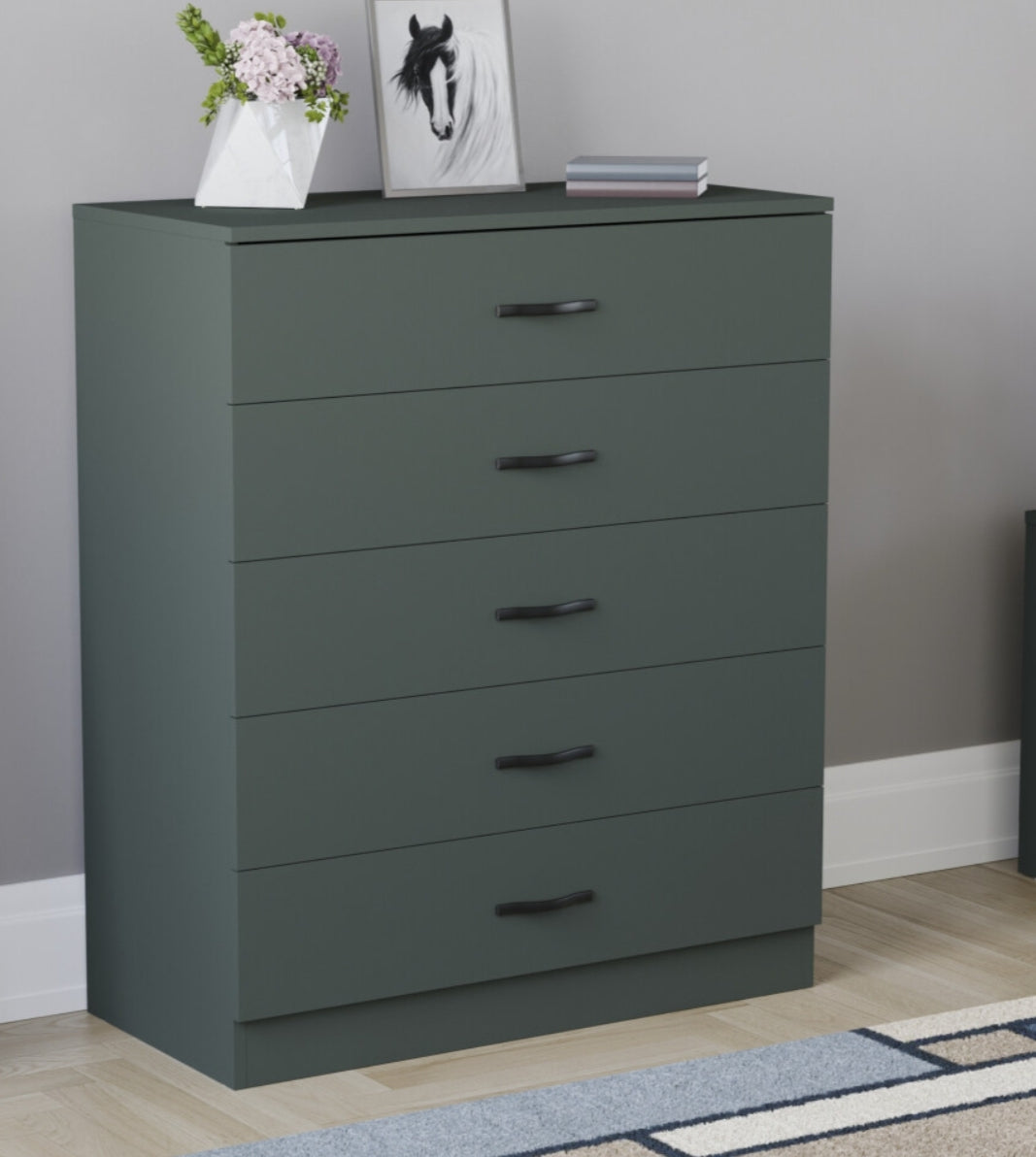 Riano 5 Drawer Chest of Drawers Bedroom Storage