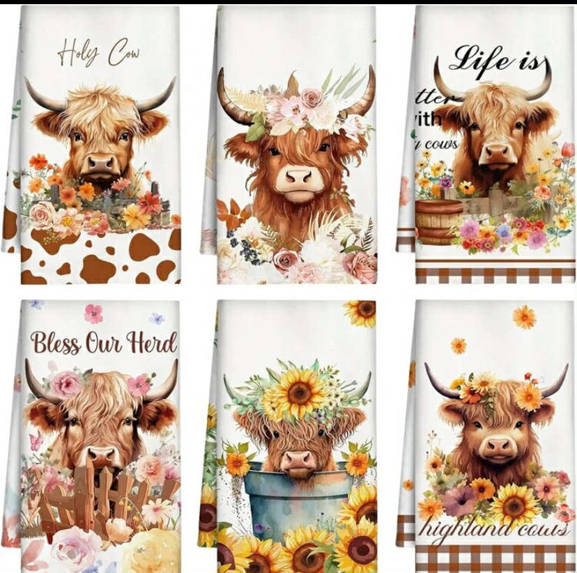 Set of 6 tea towels