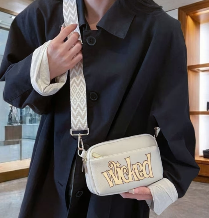 Wicked Design Printed Women's Crossbody Bag, Suitable for Travel, Commuting, and Daily Use. Simple New Portable Fashionable Single-Shoulder Crossbody Bag, Women's Single-Shoulder Shopping Bag