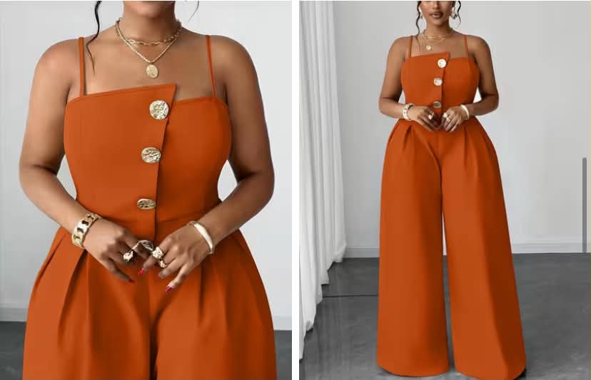 Plus-Size Structured Full-Length Pants Solid Color Strap Belted Wide Leg Pants Daily Commute Casual Fashion Leggings