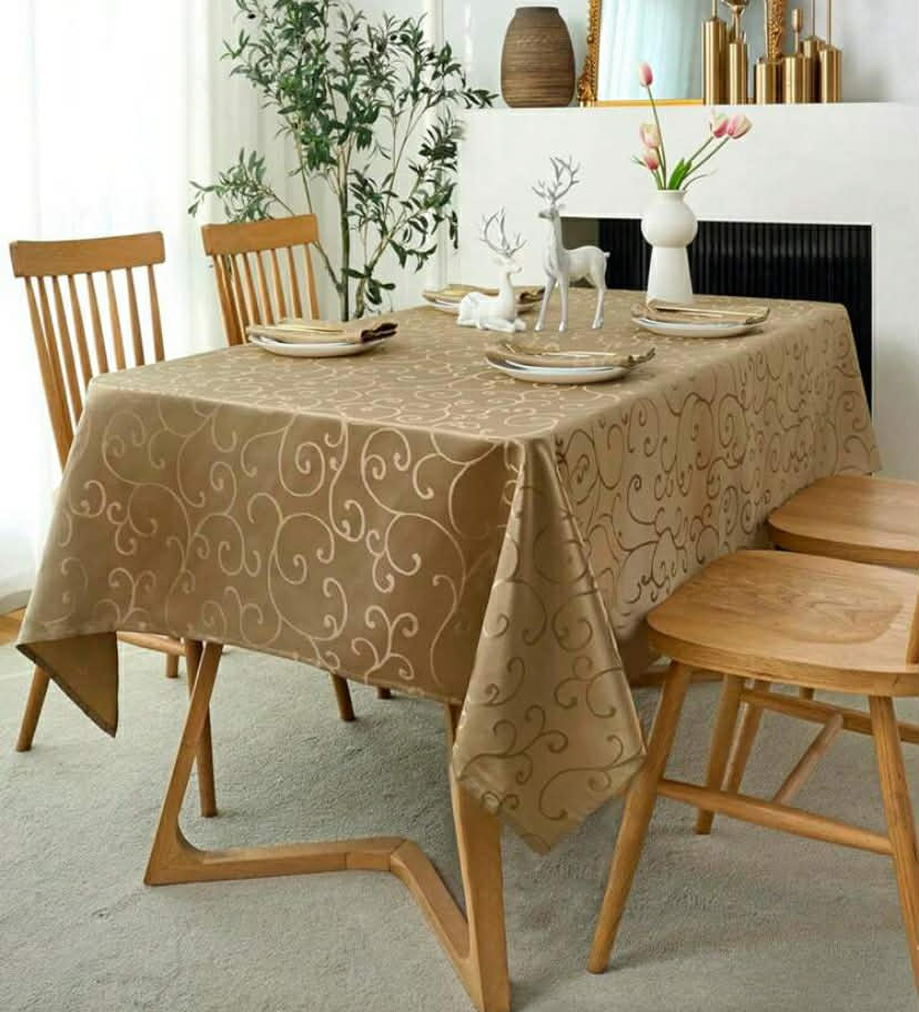 1 pc Satin Jacquard Floral Tablecloth, Luxurious Square Decorative Cloth For Home, Kitchen, Dining Table, Bedside Cabinet,