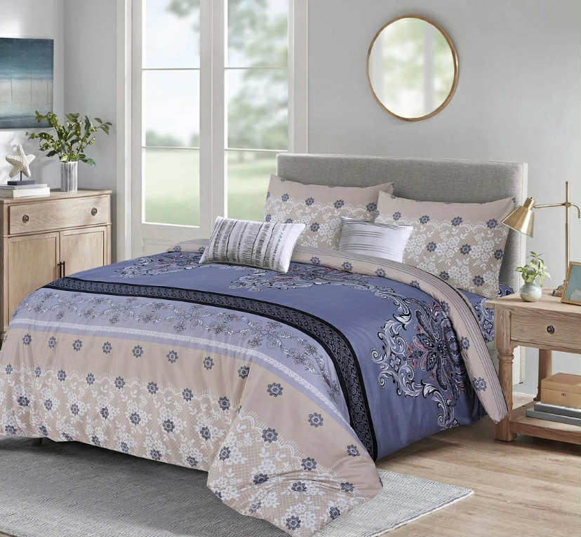 4 Piece Printed Duvet Quilt Cover Luxury Bedding Set