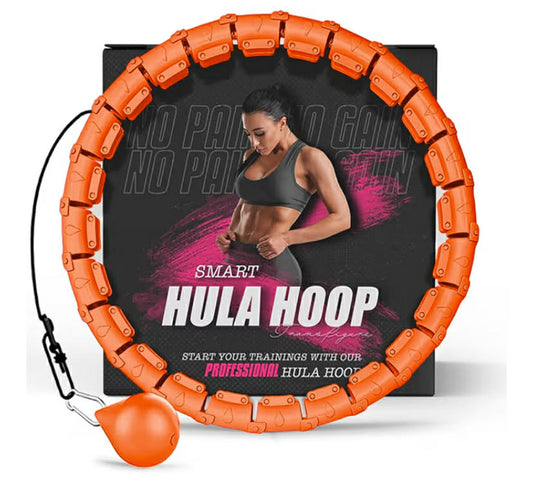 Fitness Hula Hoops, Smart Weighted Hula Hoop for Adults, Adjustable Infinity Hoop with 360° Auto-Spinning Ball, Weight Loss Exercise Equipment for Home Use