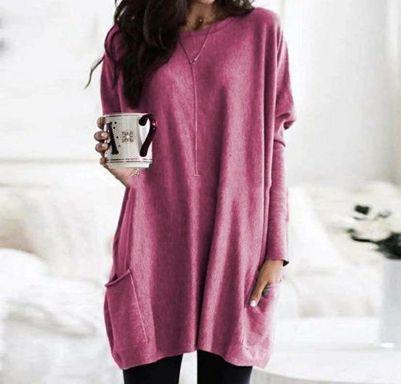 Plus Size Women Baggy Jumper Tops Ladies Tunic Long Sleeve Shirt Dress Pullover