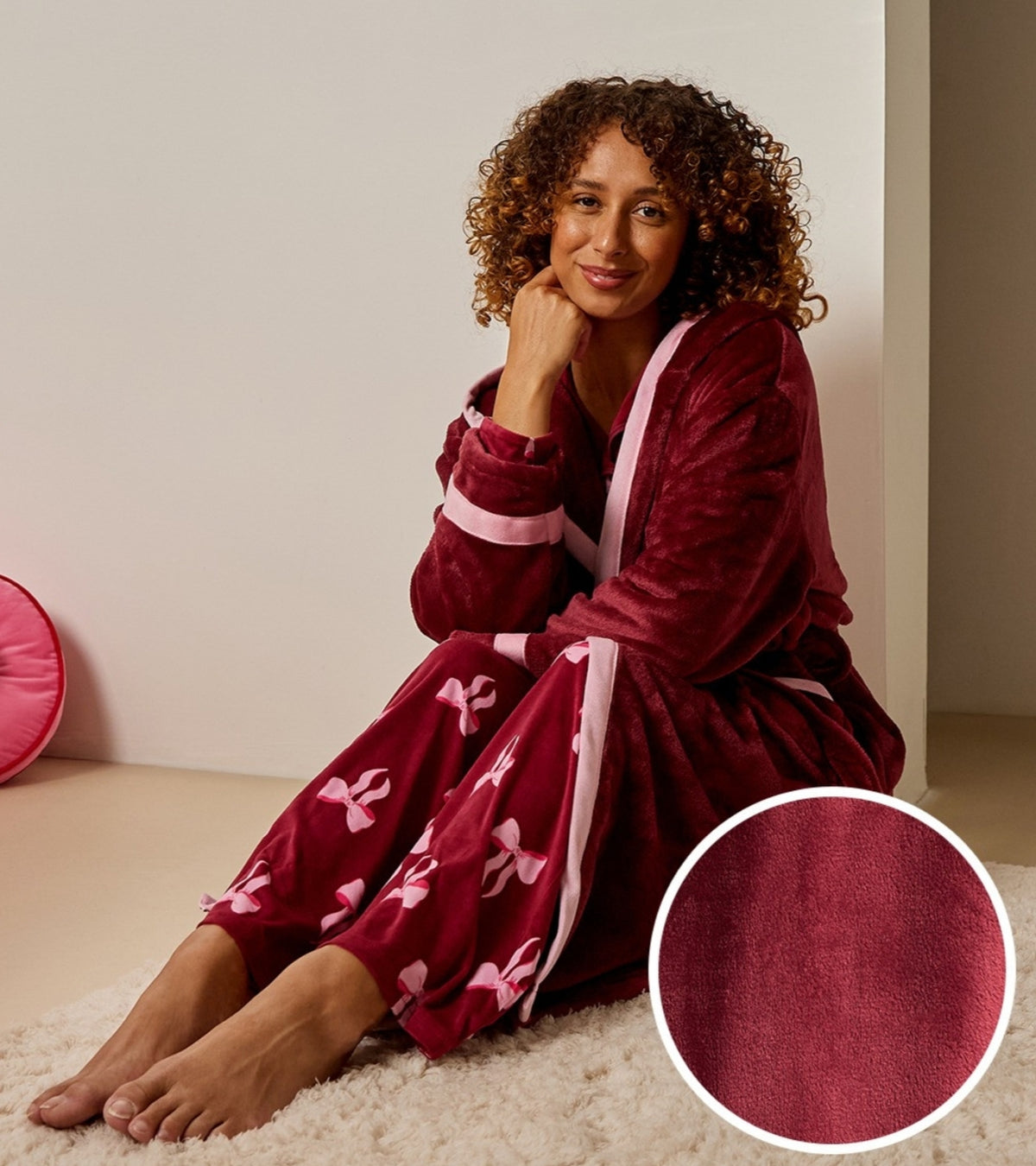 Flannel Fleece Piped Edge Dressing Gown, Adults