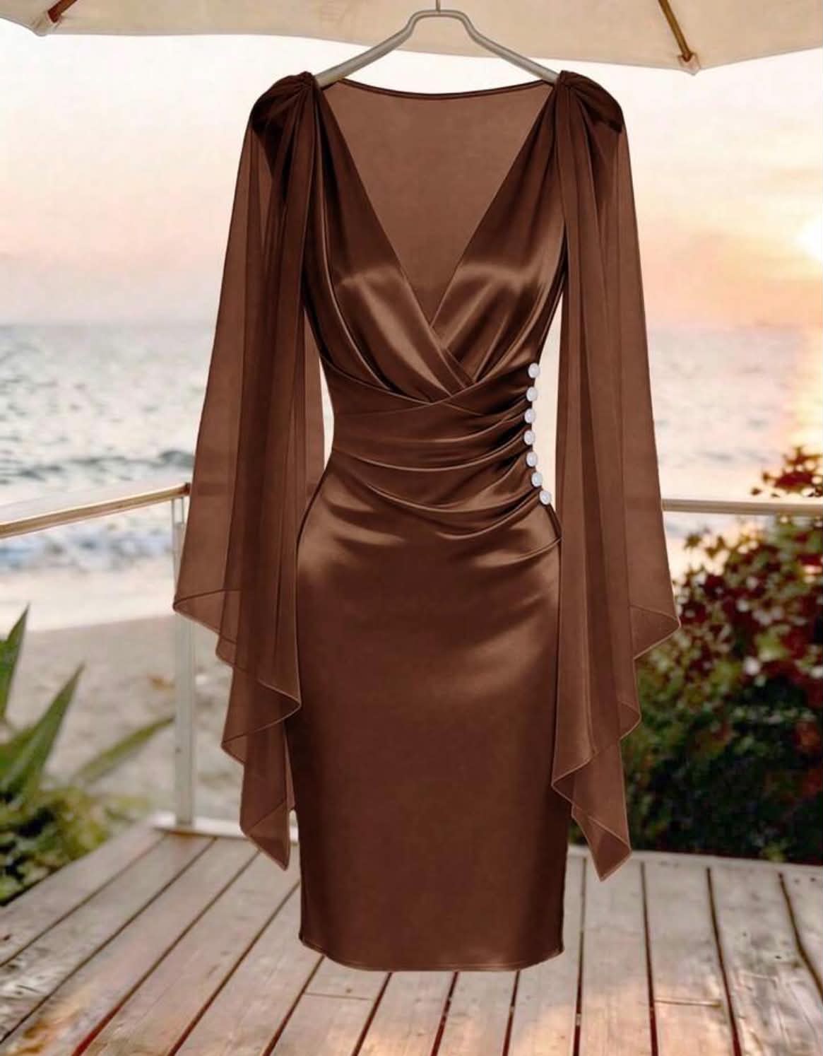 ✨ Ladies Satin Party Dress ✨
