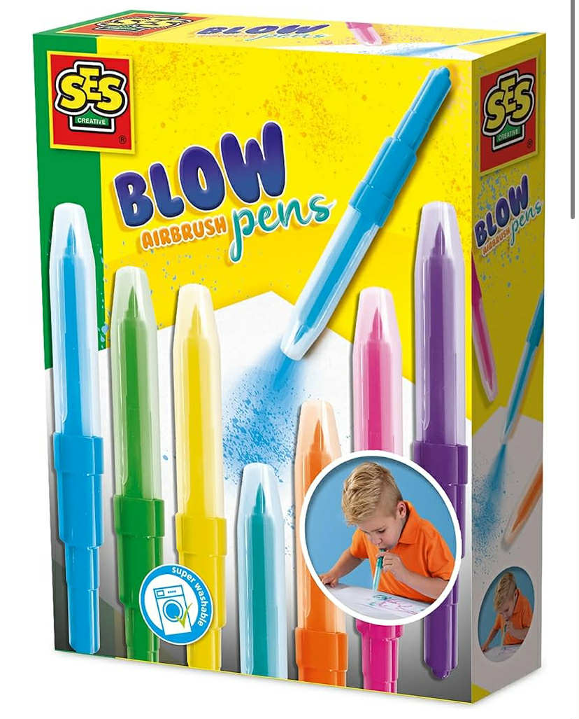 Blow brush pens