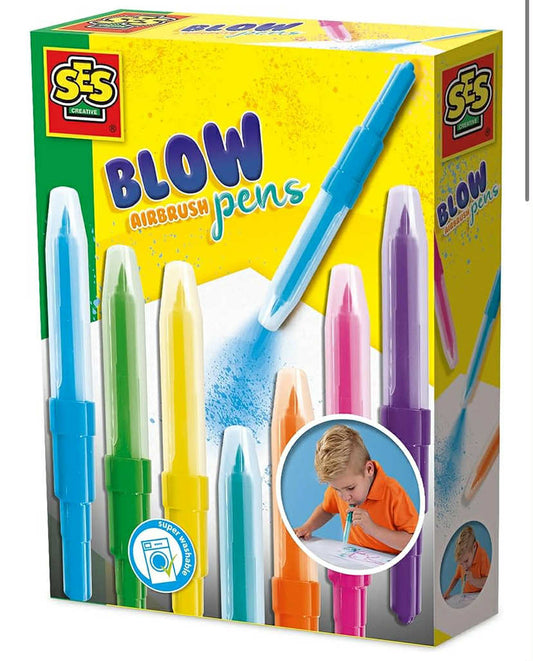 Blow brush pens