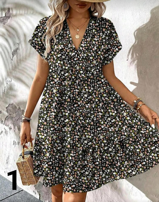 Ditsy Floral Vacation Dress
