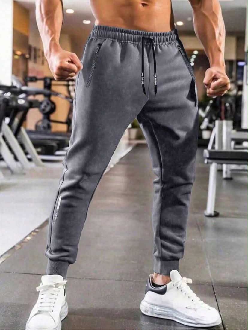 Men's Sports Pants, Outdoor Casual Drawstring Waist Trousers, Quick-Dry Stretchy Wrinkle-Resistant