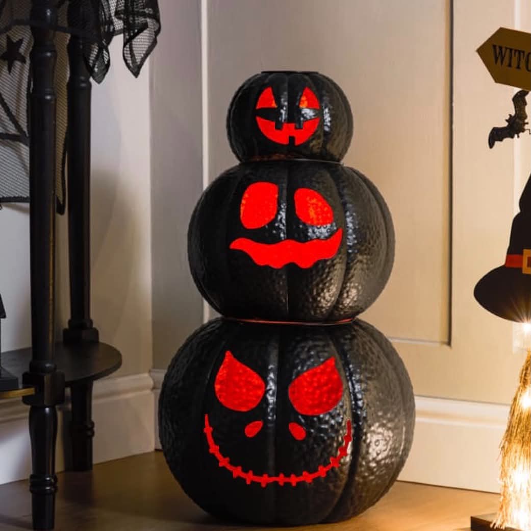 3 Stacking Metal Pumpkins