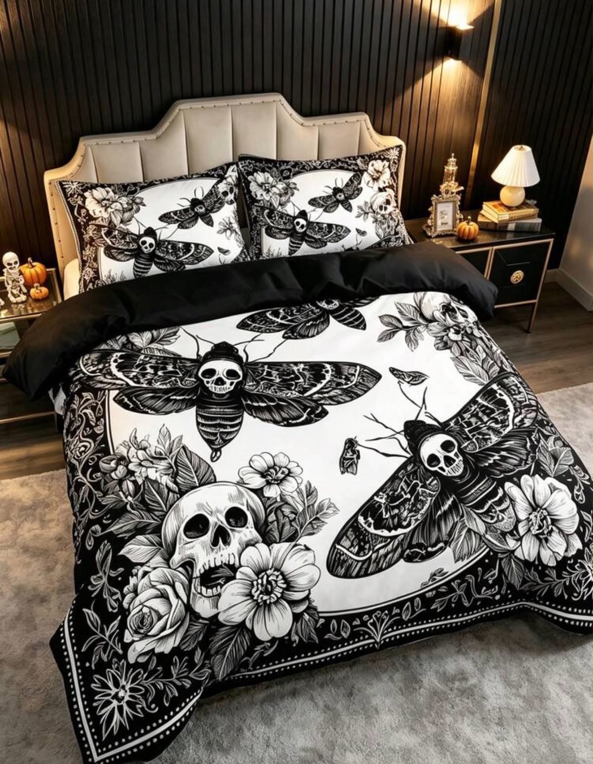 Skull Bedding & can the living marry the dead bedding